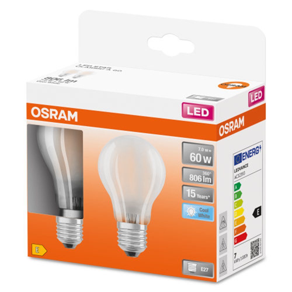 Osram LED-Leuchtmittel 2ER SET E27 LED LAMPE STAR, E27, Neutralweiß