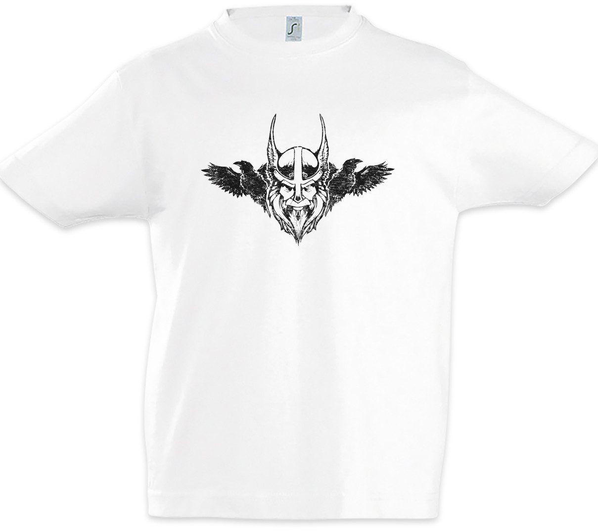 Print-Shirt Odhin Norse Ravens Kinder T-Shirt Hugin Vikings Munin Raben Wikinger