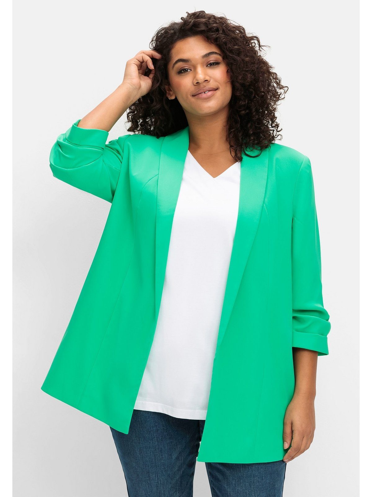 Sheego Longblazer Große Größen mit Schalkragen günstig online kaufen