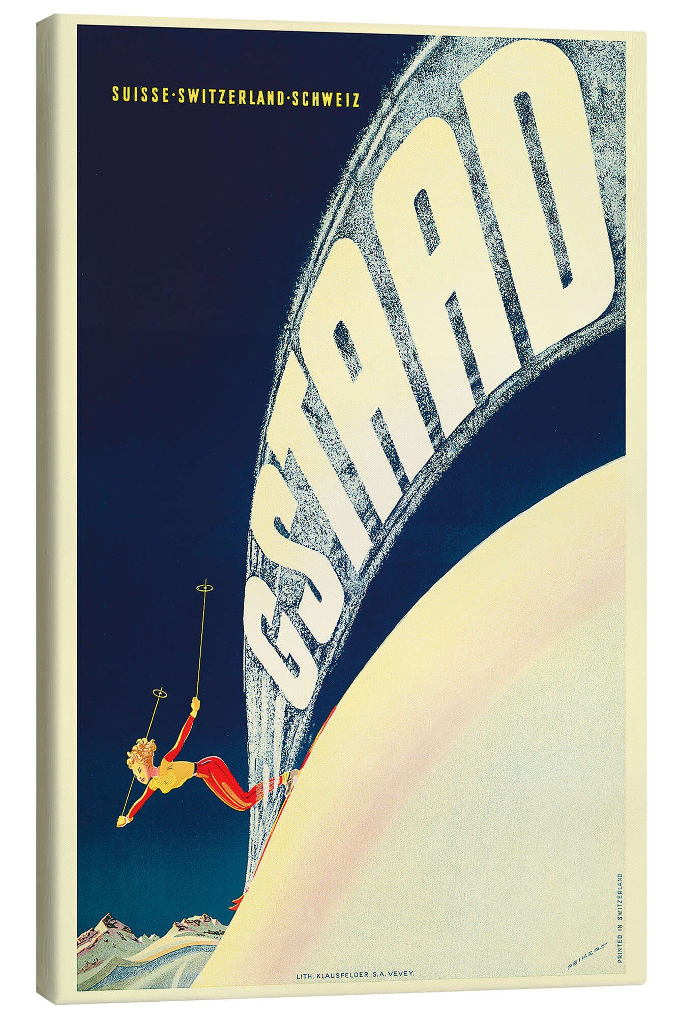 Leinwandbild Vintage Ski Collection
