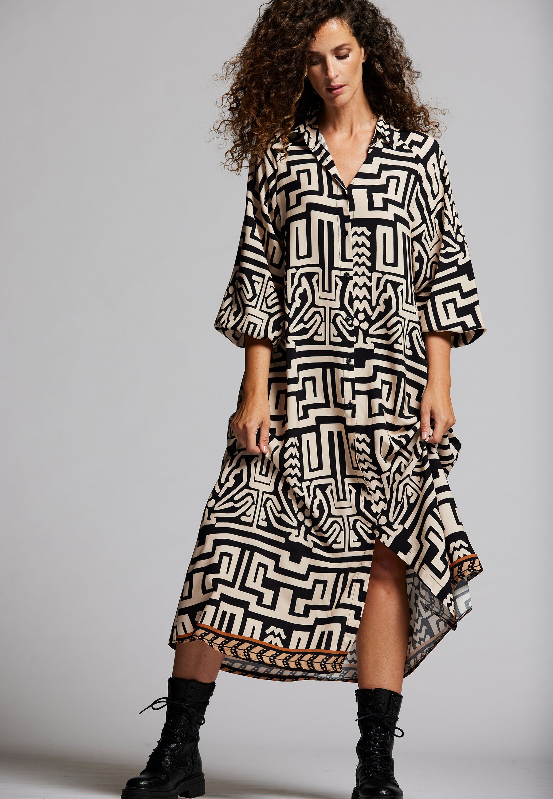 Andijamo-Fashion Hemdblusenkleid FANTASIA EXKLUSIV PRINT günstig online kaufen