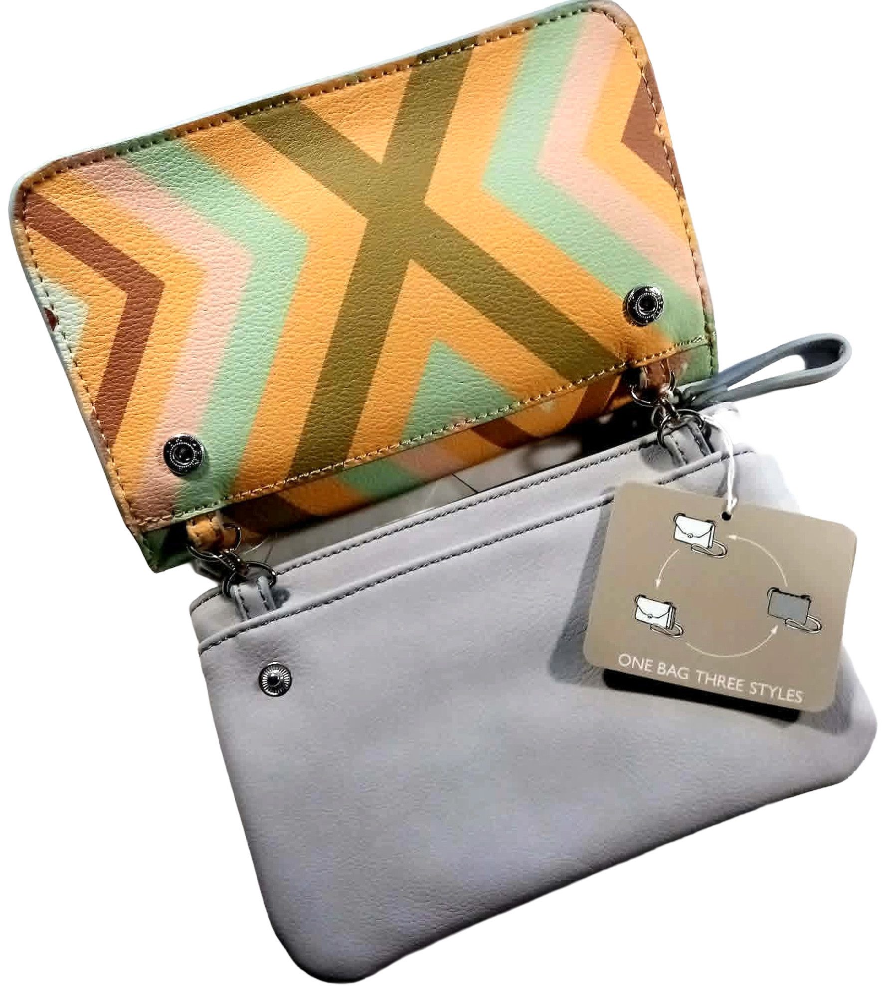 Tamaris Umhängetasche Justine, Damen Handtasche Double Clutch Bag 3in1 Umhängetasche
