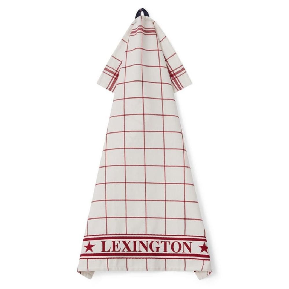 Lexington Geschirrtuch LEXINGTON Geschirrtuch karriert Weiß Rot (50x70) günstig online kaufen