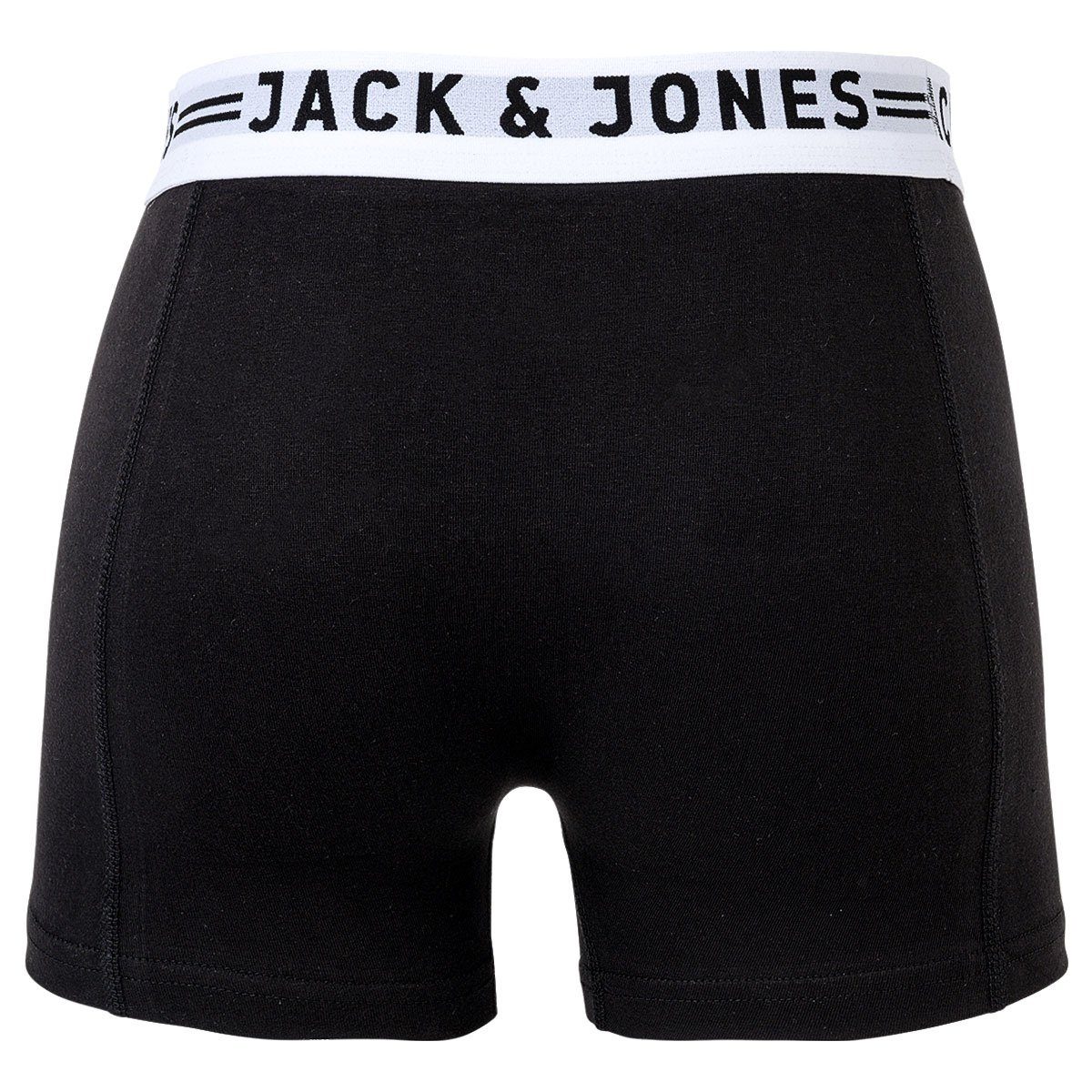 Boxer Jack SENSE Pack Jones & Herren Shorts, 6er Schwarz/Weiß TRUNKS Boxer -