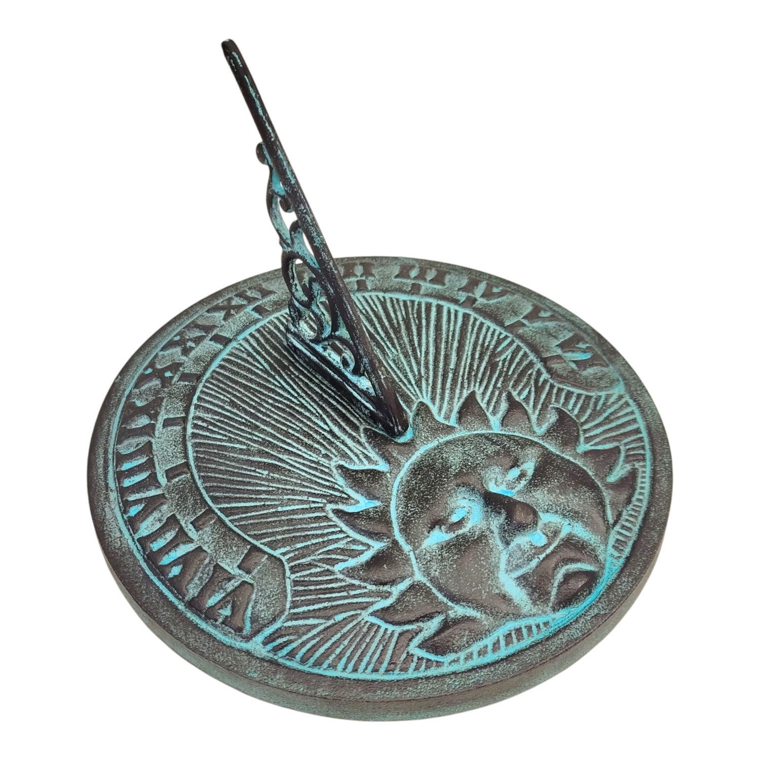 FTWdesign Gartenfigur Retro Sonnenuhr Gartendekoration aus Metall