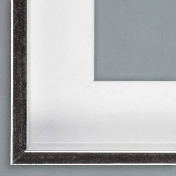 BIRAPA Einzelrahmen Schattenfugenrahmen Lissabon, (1 Stück), 20x25 cm, Weiß Silber, Holz