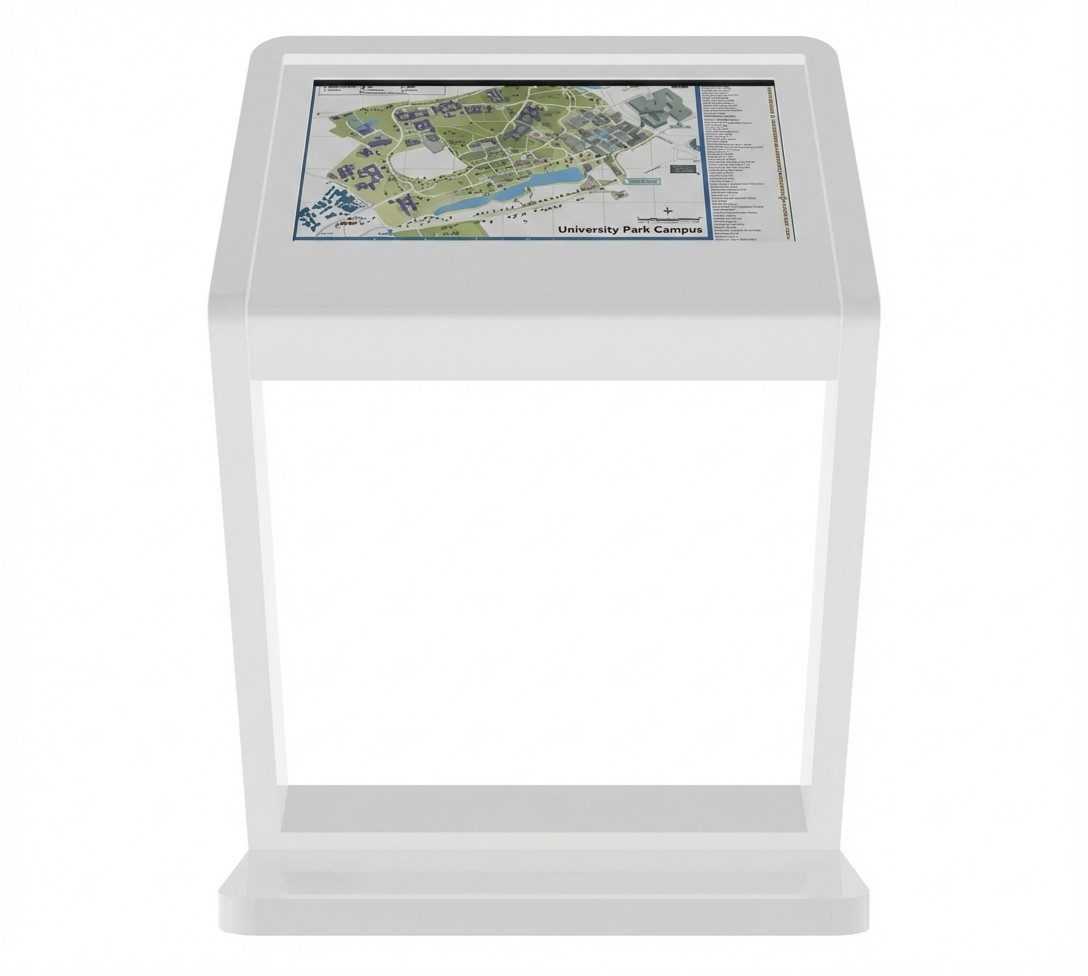JVmoebel Präsentationsstaffelei Kundenstopp POI Display Aufsteller Terminal Kiosk Weiß - Infosystem, Made in Europe