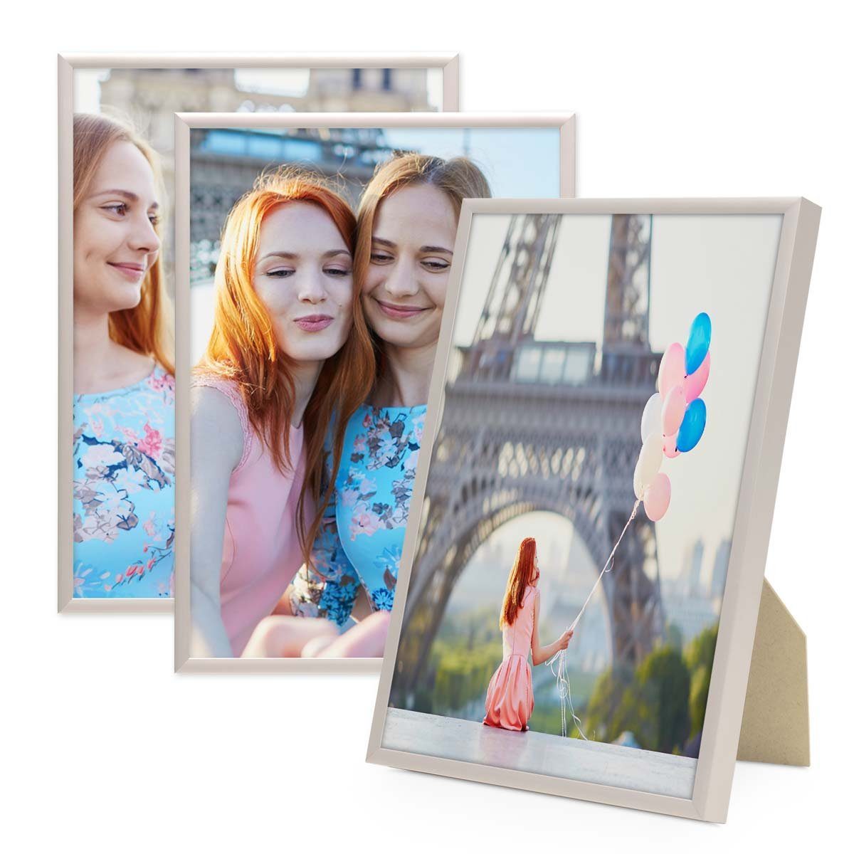 PHOTOLINI Bilderrahmen 3er Set Aluminium Modern günstig online kaufen