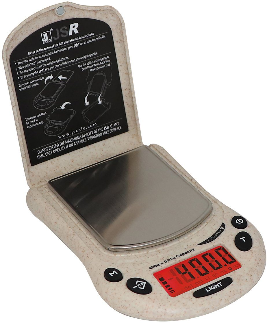 JScale Taschenwaage Feinwaage Digitalwaage JSR400 - 400g / 0,01g - Goldwaage Münzwaage