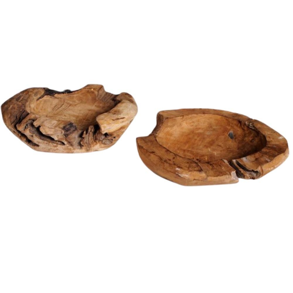 LebensWohnArt Dekoschale Schale PREMIUM BOWL Ø ca.: 20cm aus massivem Teak-Wurzelholz