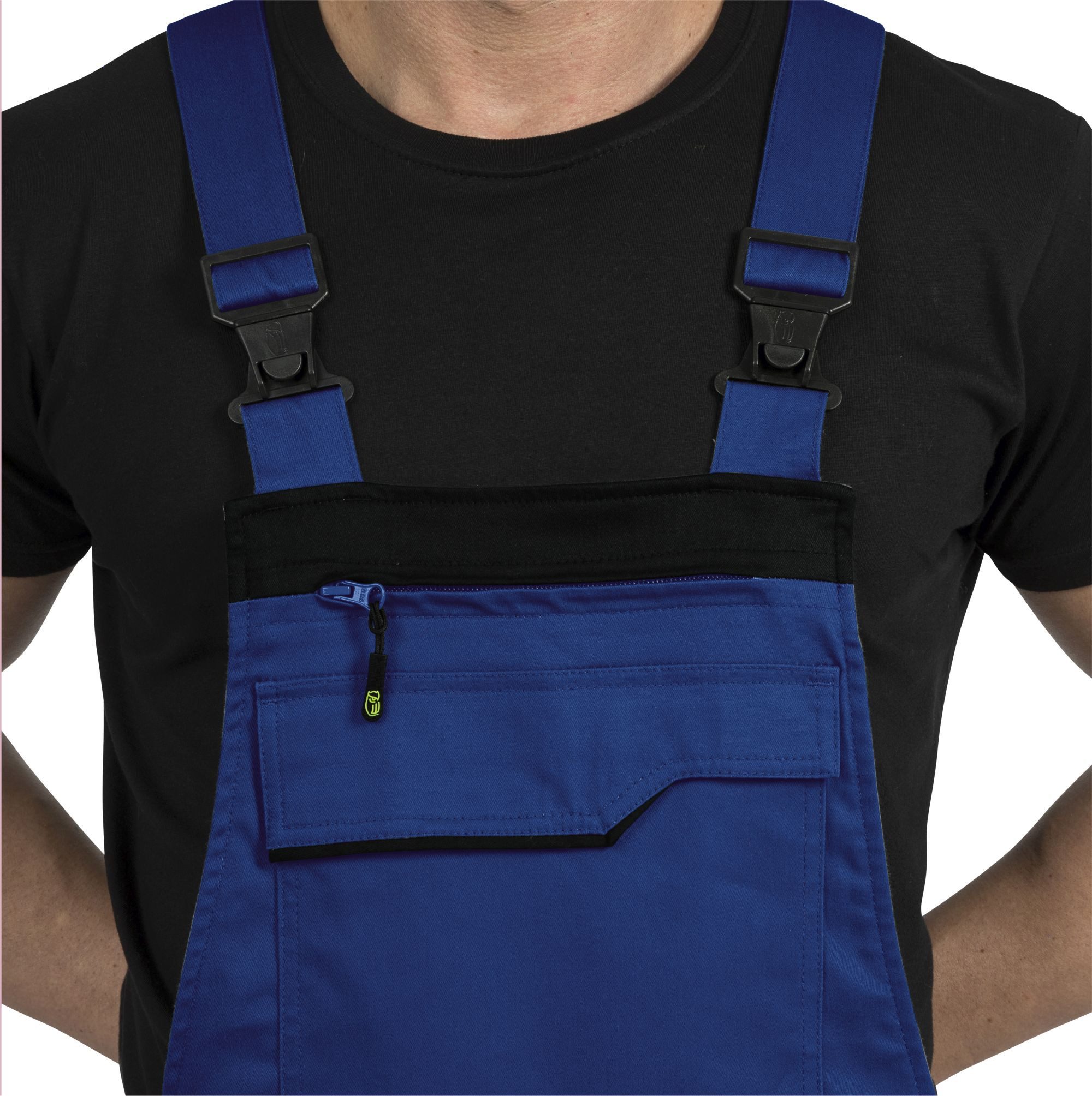 Leibwächter Arbeitslatzhose Herren Flex-Line Latzhose (Arbeitshose mit Keil im Schritt) mit Reflektoren – Bild 5 von 5