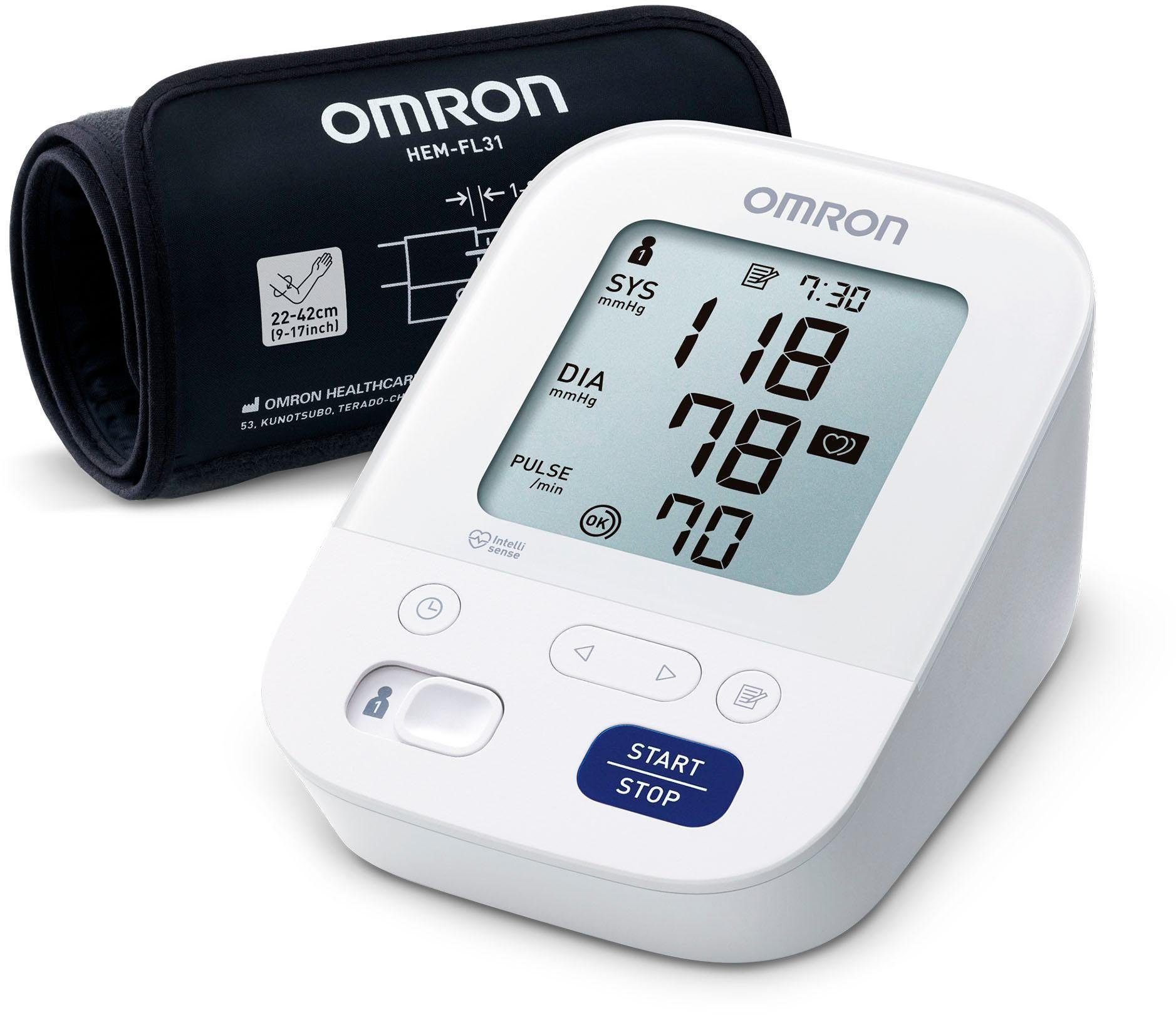 Omron Oberarm-Blutdruckmessgerät X3 Comfort, mit Bluthochdruckindikator