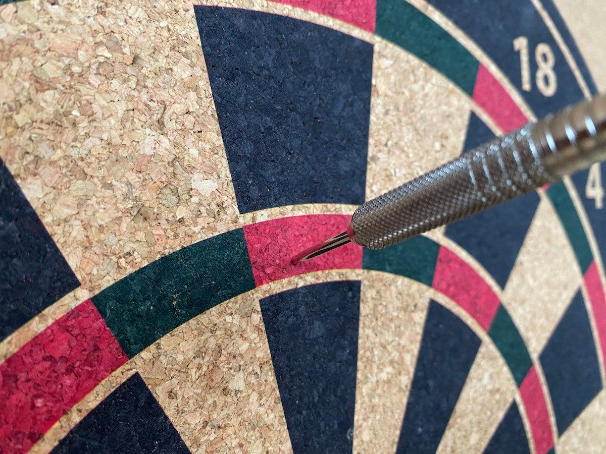 Kork-Deko.de Dartscheibe Dartscheibe Dartboard aus Presskork mit dem Durchmesser 45cm