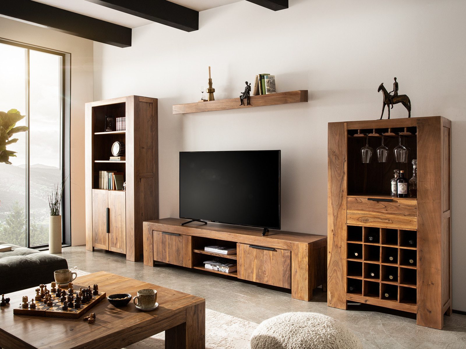 massivum Couchtisch Osbon 90x90 Massivholz Sofatisch (1-St)