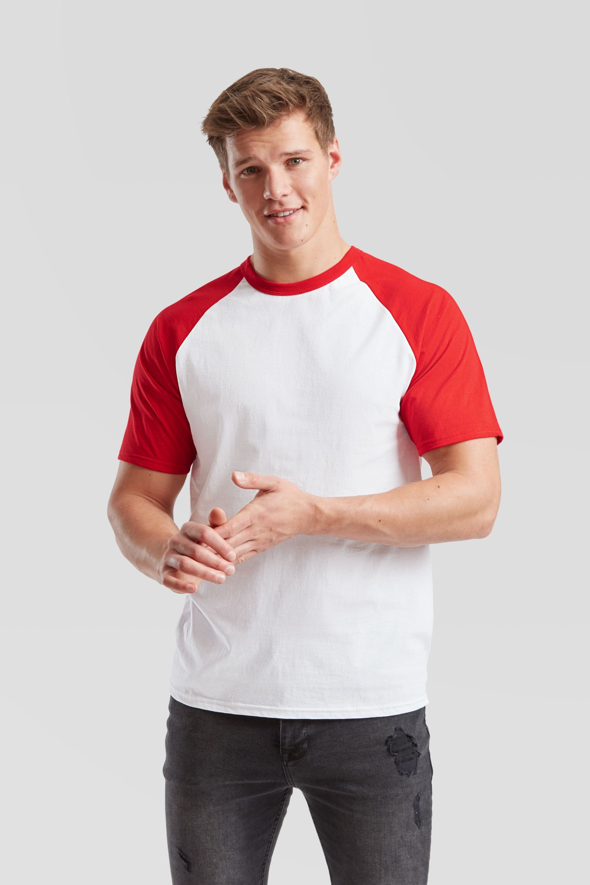 Fruit of the Loom Rundhalsshirt Valueweight Short Sleeve Baseball T