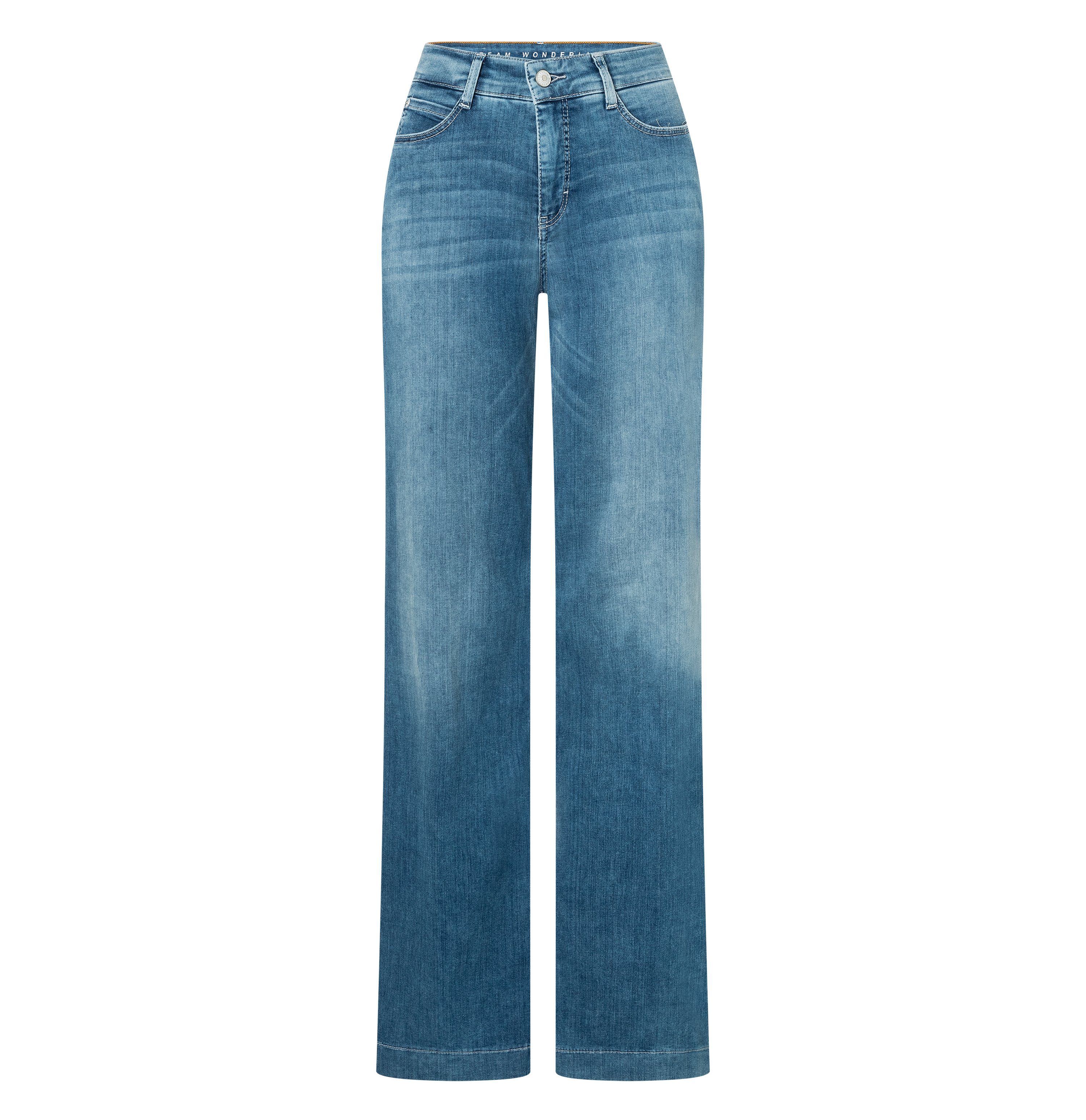 MAC Weite Jeans mit blue - DREAM Bein summermid Stretch WIDE weitem