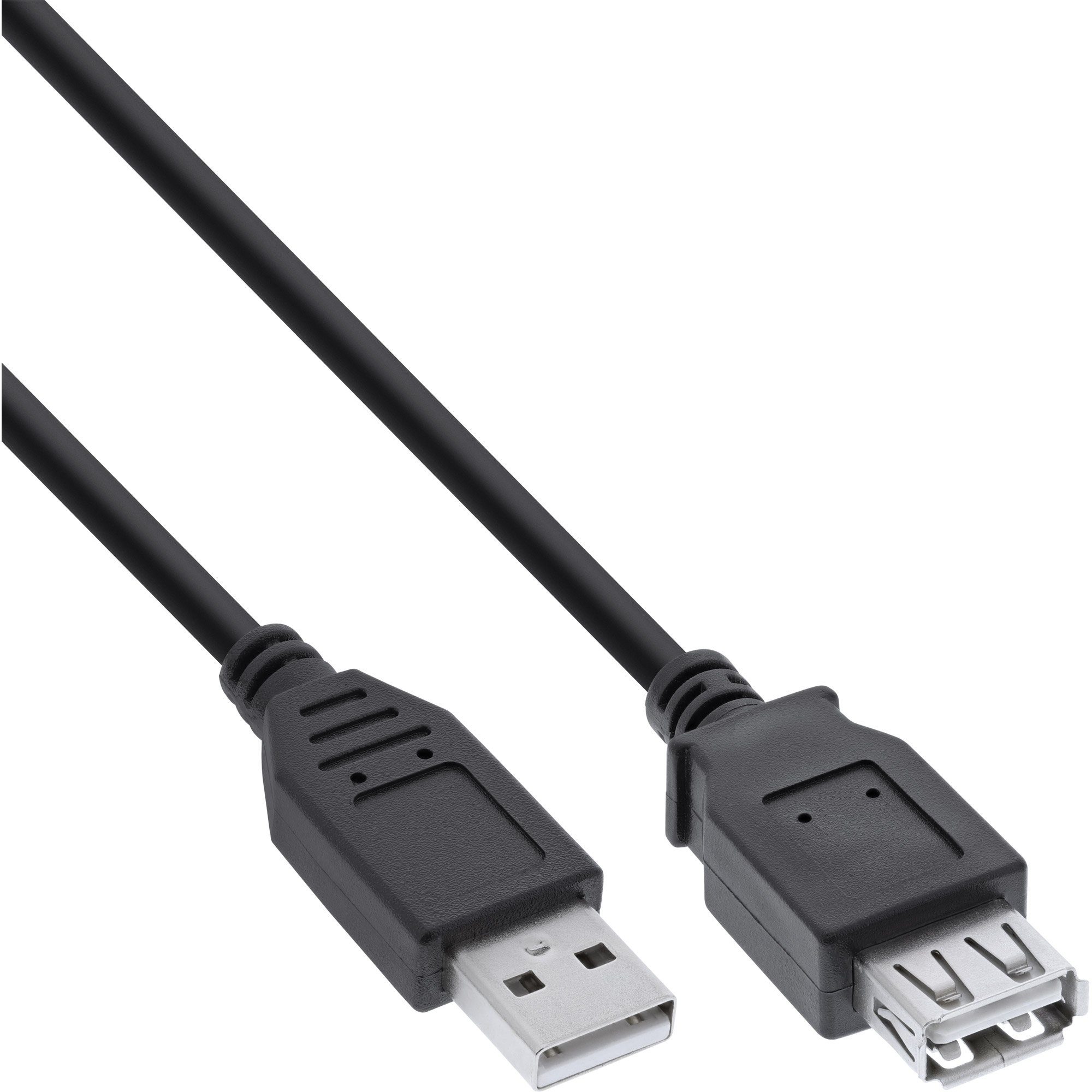 Inline InLine® USB 2.0 Verlängerung, Stecker / Buchse, Typ A, schwarz, 2m USB-Kabel