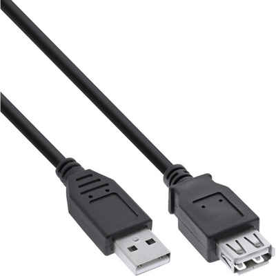 INTOS ELECTRONIC AG InLine® USB 2.0 Verlängerung, USB-A Stecker / Buchse, schwarz, 1,8m USB-Kabel