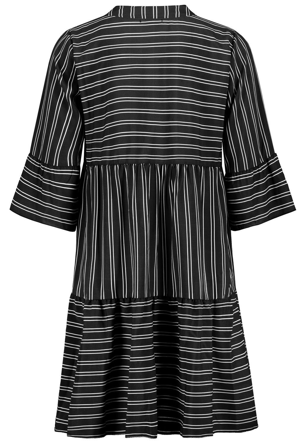 DENIMFY Sommerkleid Damen Kleid DFFrida A-Linie 3/4 Arm Freizeitkleid mit V günstig online kaufen