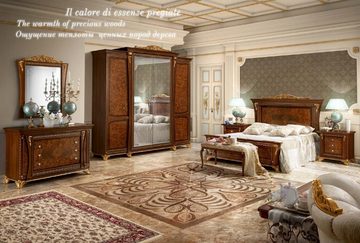JVmoebel Kleiderschrank Kleiderschrank Schrank Massive Schlafzimmer Möbel Italien Echtholz
