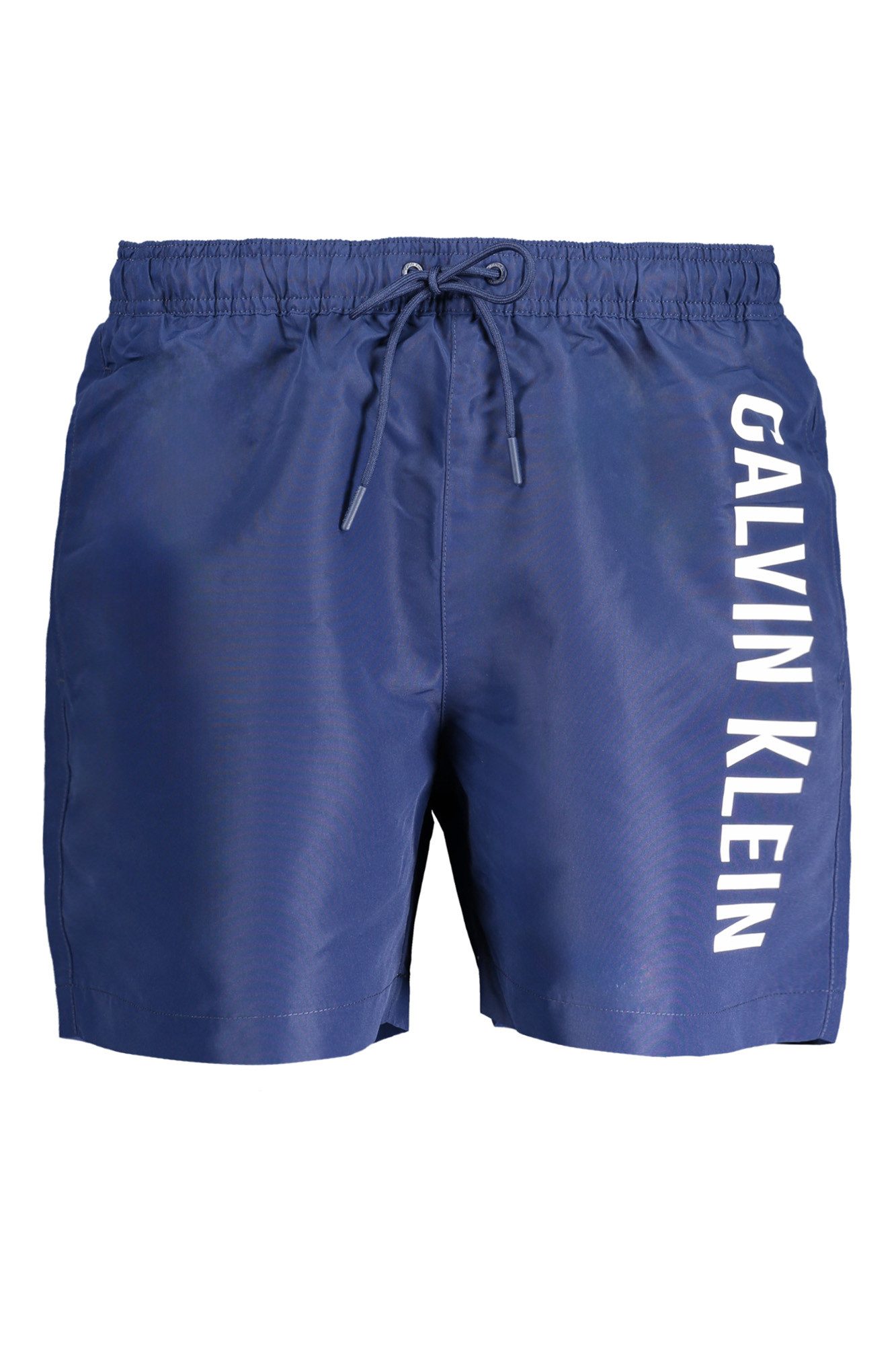 Calvin Klein Jeans Badeshorts Nachhaltige Herren Bade-Boxershorts Blau mit Kordelzug & Taschen