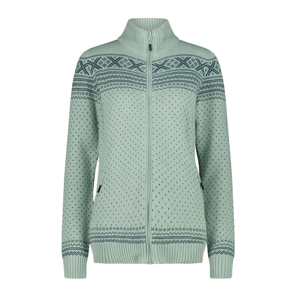 CMP Outdoorjacke Woman Fleece Jacket Knitted Stilvolle Damenjacke aus Wooltech und Acryl für Wärme, Komfort und
