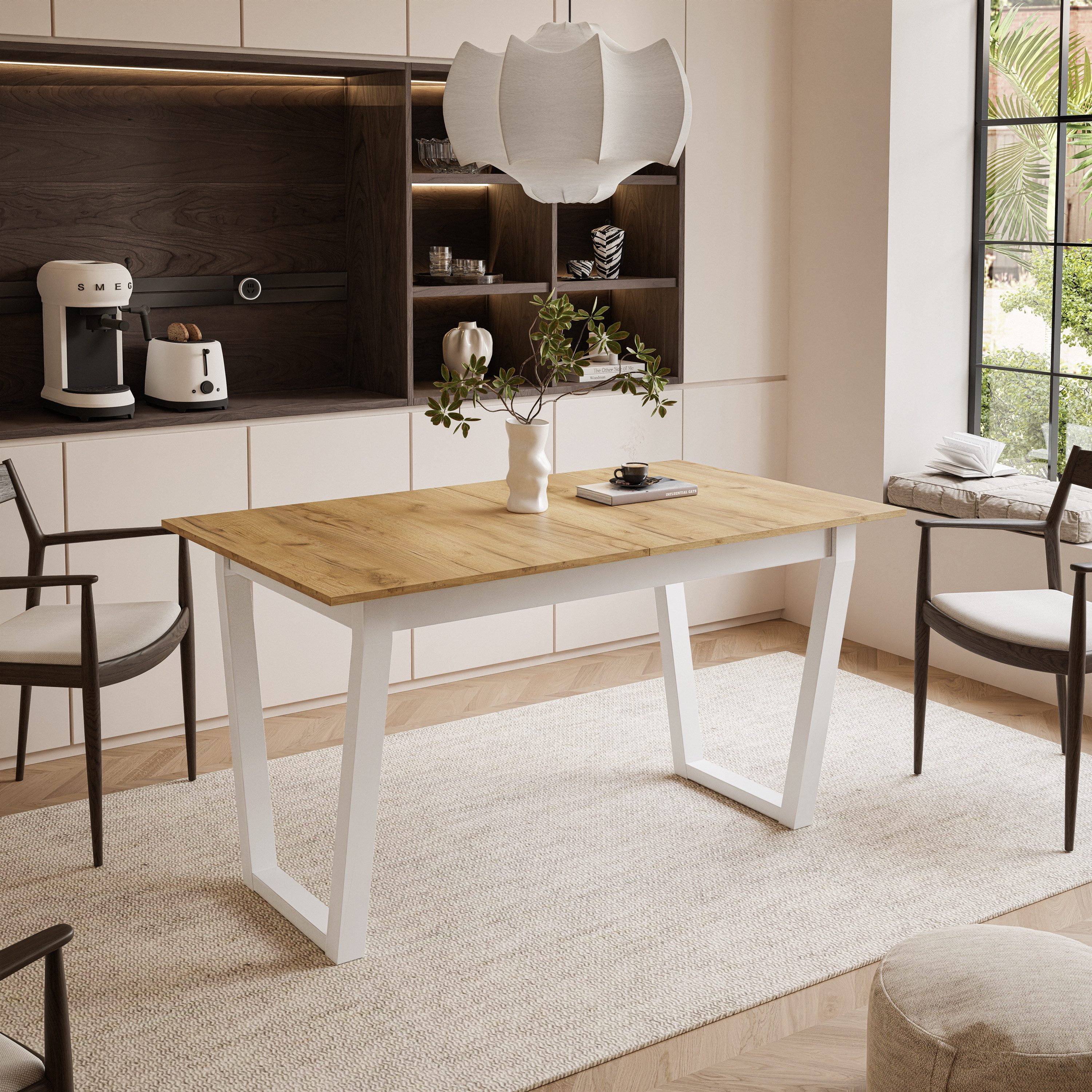 Lookway Esstisch ARTON II ausziehbarer Tisch 140 cm, Breite: 140-195