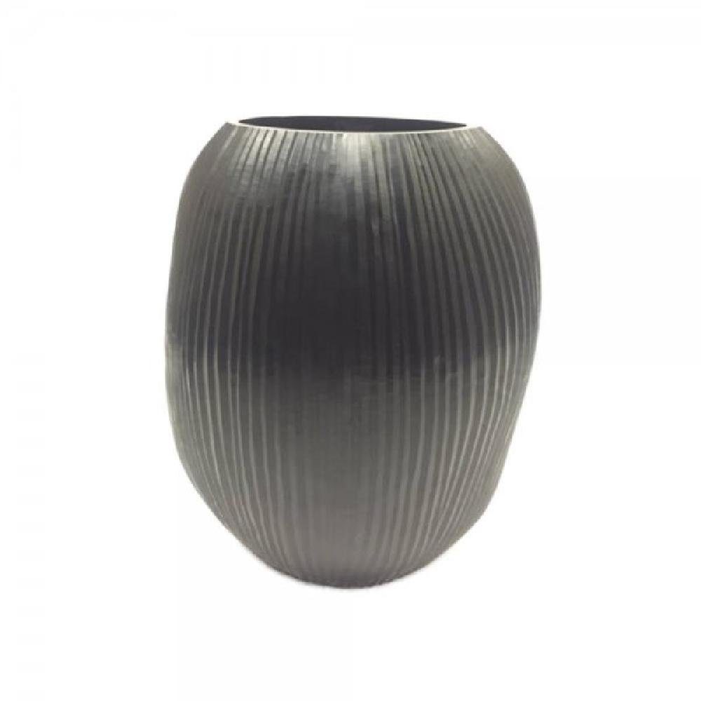 Lambert Dekovase Schwarz Glas Rund Vase (27cm)