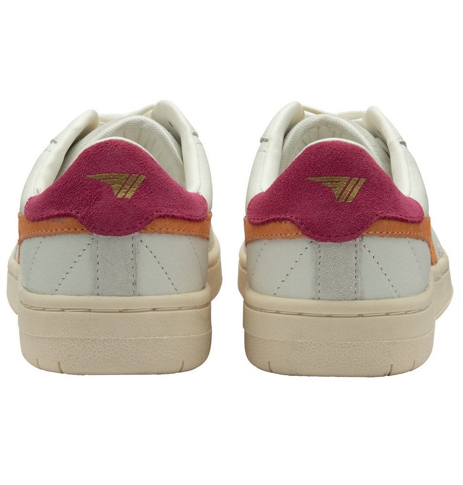 Gola Falcon Leder weiss/apricot/fuchsia Damen Sneaker