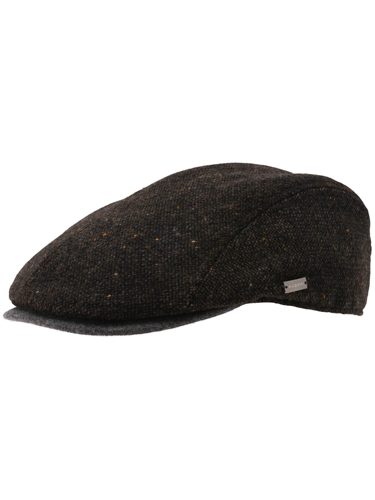 bugatti Flat Cap Winddichte bugatti Tweed-Flatcap mit Ohrenklappen