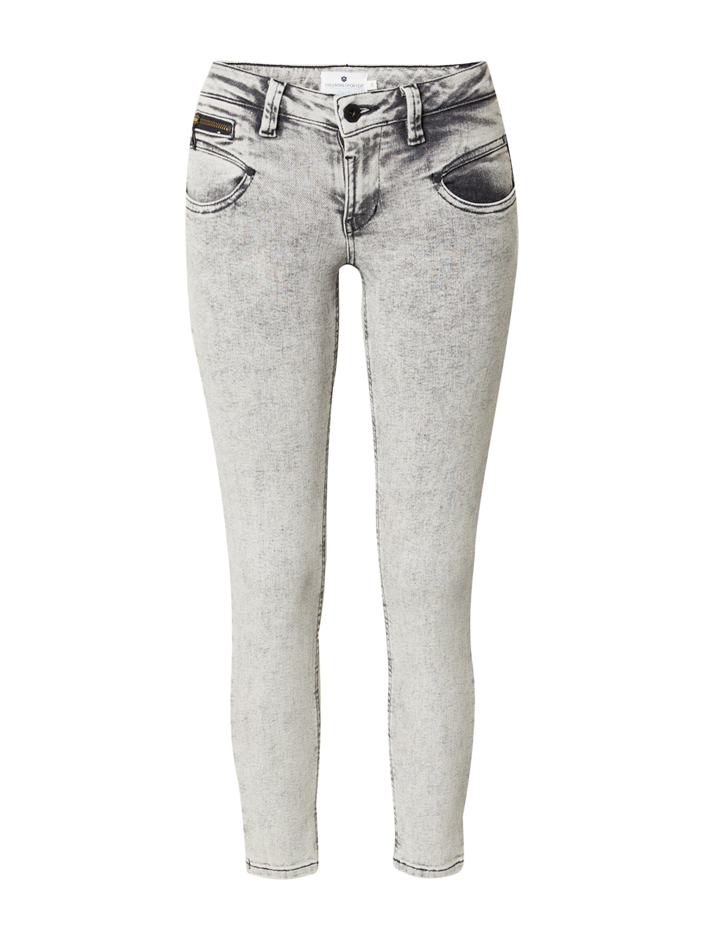 Gürtelschlaufen Porter T. 7/8-Jeans Plain/ohne Freeman Alexa (1-tlg) Details,