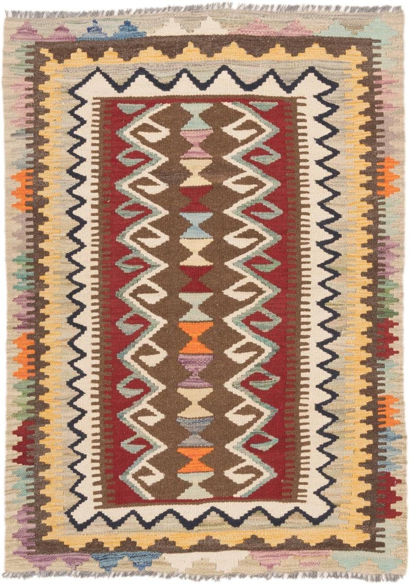 Orientteppich Kelim Afghan mm Trading, Höhe: 3 Orientteppich, Nain rechteckig, 87x127 Handgewebter