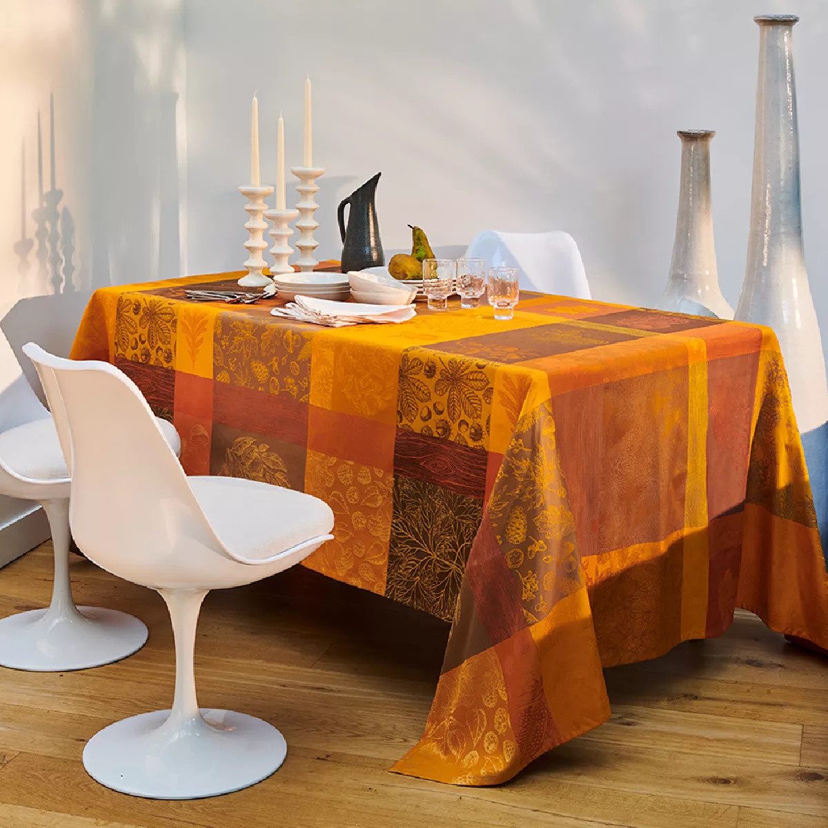 Garnier Thiebaut Tischdecke Mille Bois D Automne Potiron - Baumwolle