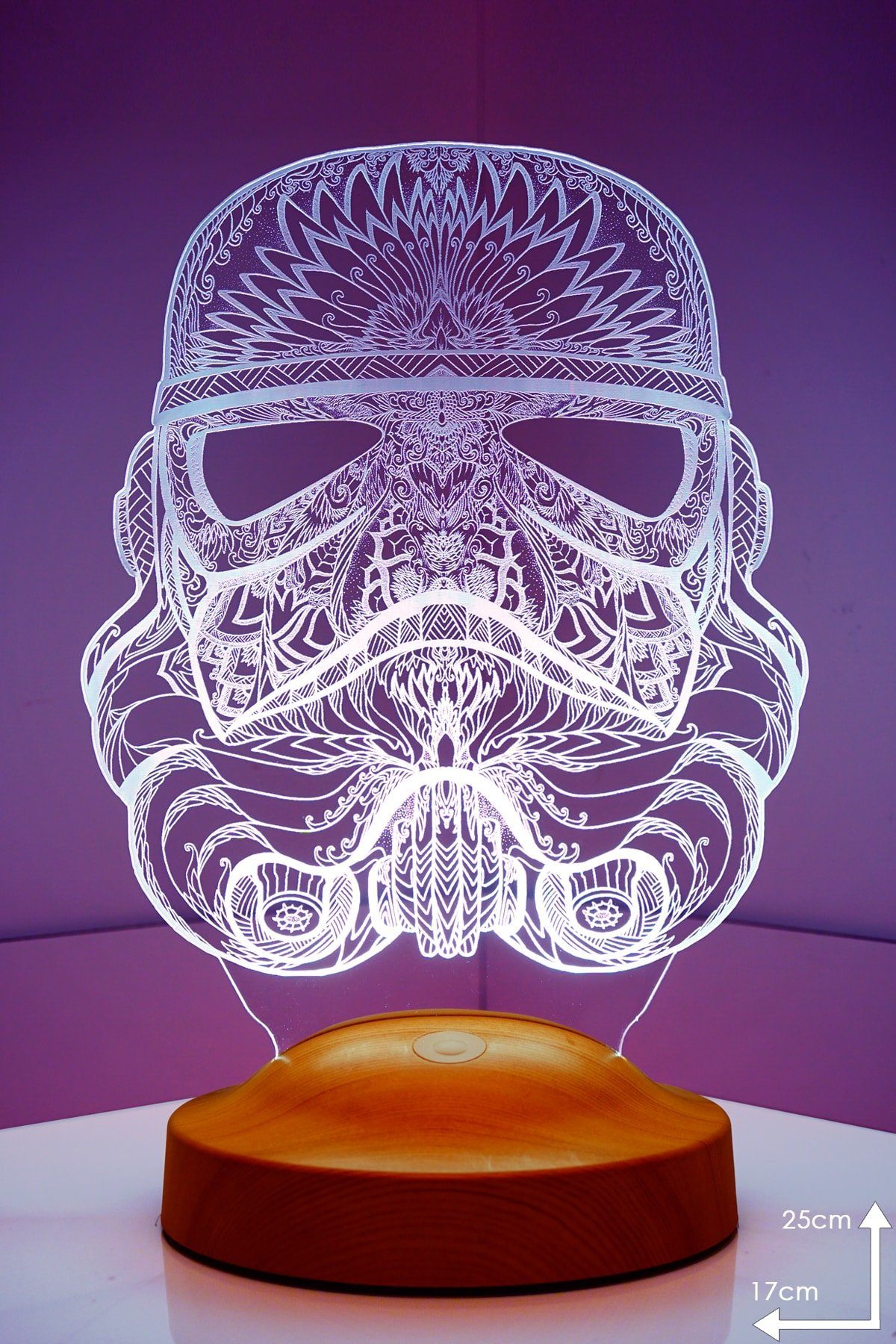 Geschenkelampe LED Nachttischlampe Star Wars Stormtrooper 3D Nachtlicht Geschenk für Jungen, Leuchte 7 Farben fest integriert, Star Wars Geschenkartikel, Lichtschwert, Fanartikel, Weihnachtsgeschenk