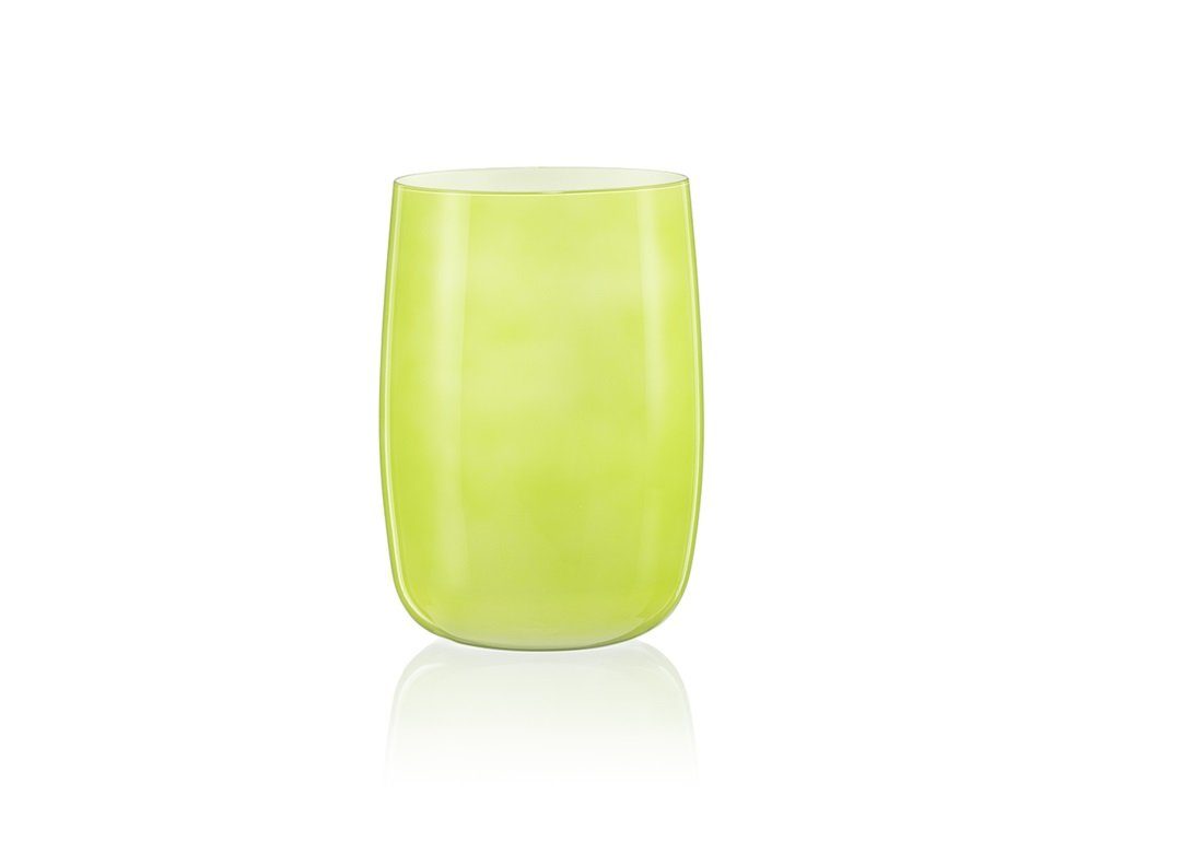 Caribbean mm Kristallglas, Crystalex Dream Vase 180 (Einzelteil, 1 x Kristallglas Pistazie 1 besprüht St., Vase), Tischvase