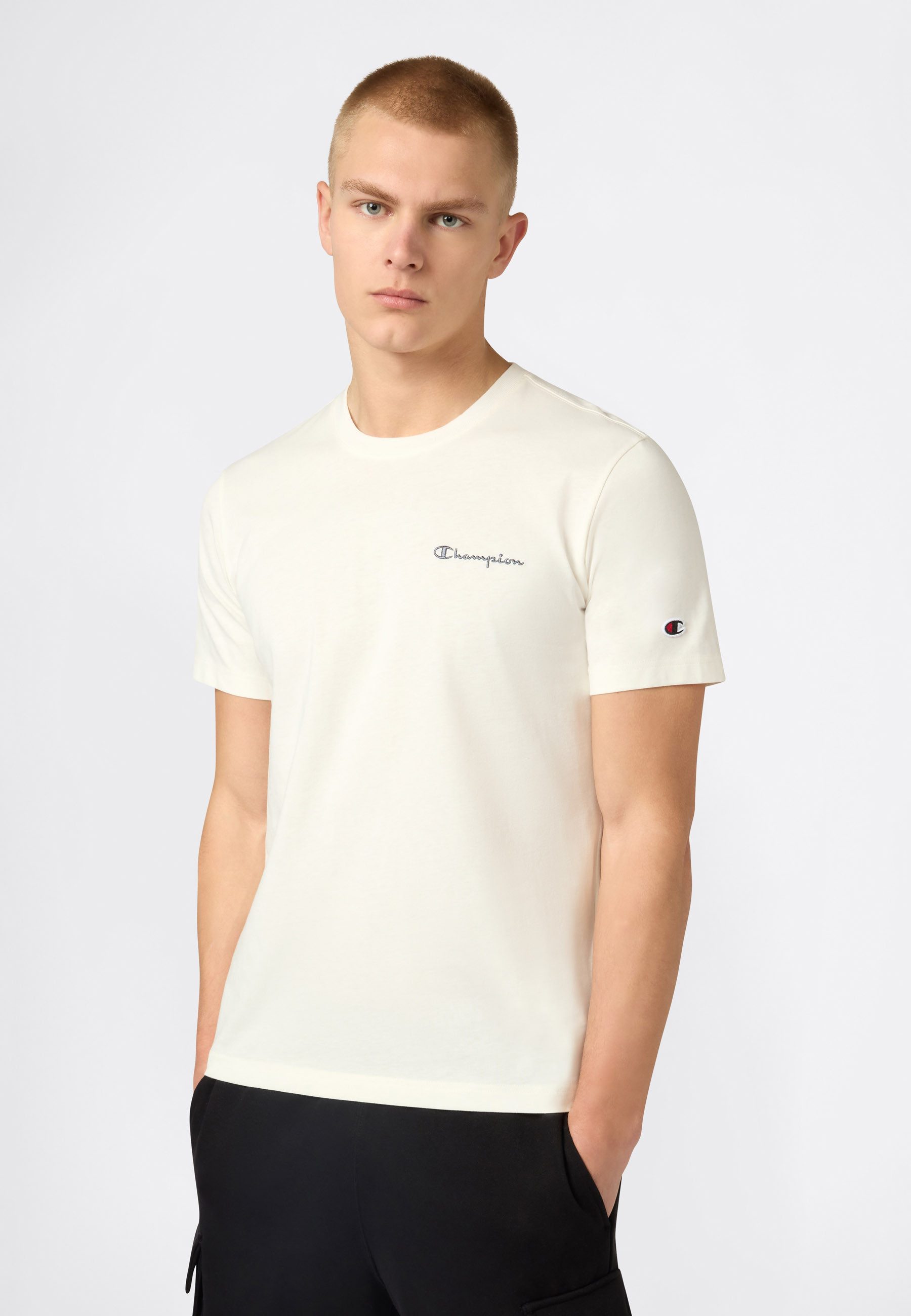 Champion T-Shirt Icons Tee Kurzarm, aus Baumwolle, sportliche Passform, auch in großen Größen