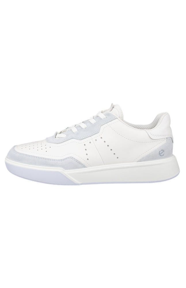 Ecco Street Court Lea (Premium-Leder) weiss/violett Damen Sneaker günstig online kaufen