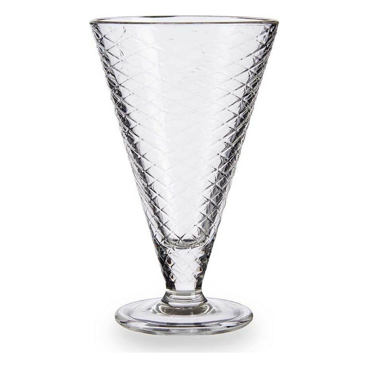 Vivalto Glas Eiscreme- und Milchshakes-Becher Stück, 340 ml Glas 24 Durchsichtig Glas