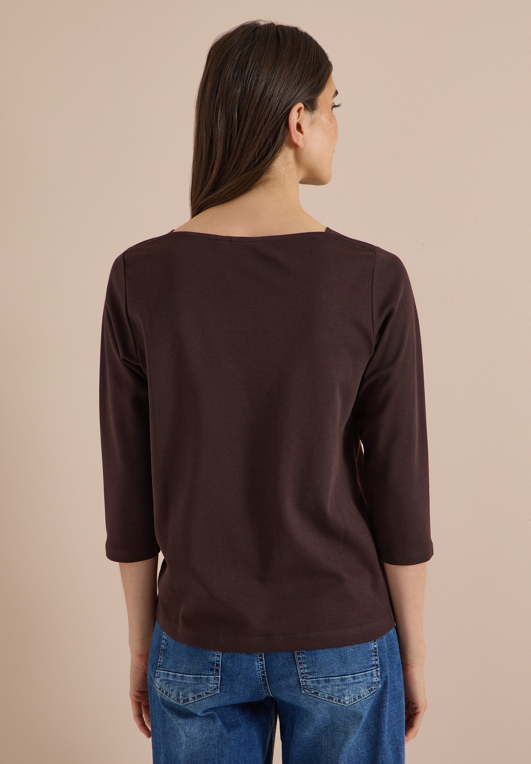 CECIL 3/4-Arm-Shirt aus reiner Baumwolle