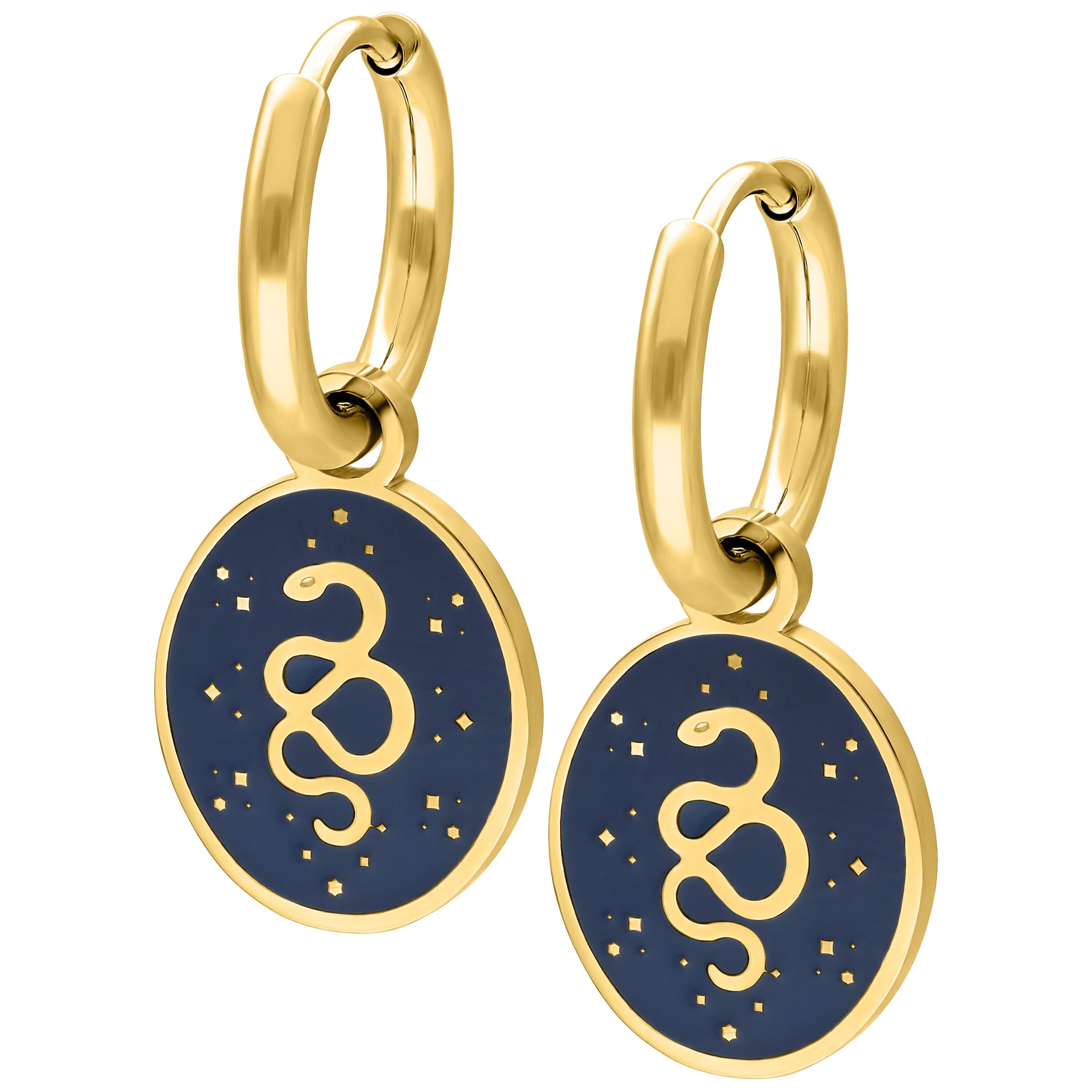 Paar Ohrhänger Little Mystic Snake Hoops - Gold