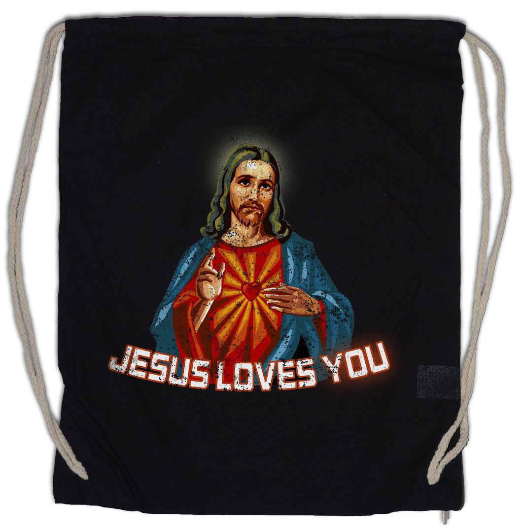 Turnbeutel Jesus Loves You Turnbeutel Religion Christs Christ Christanity