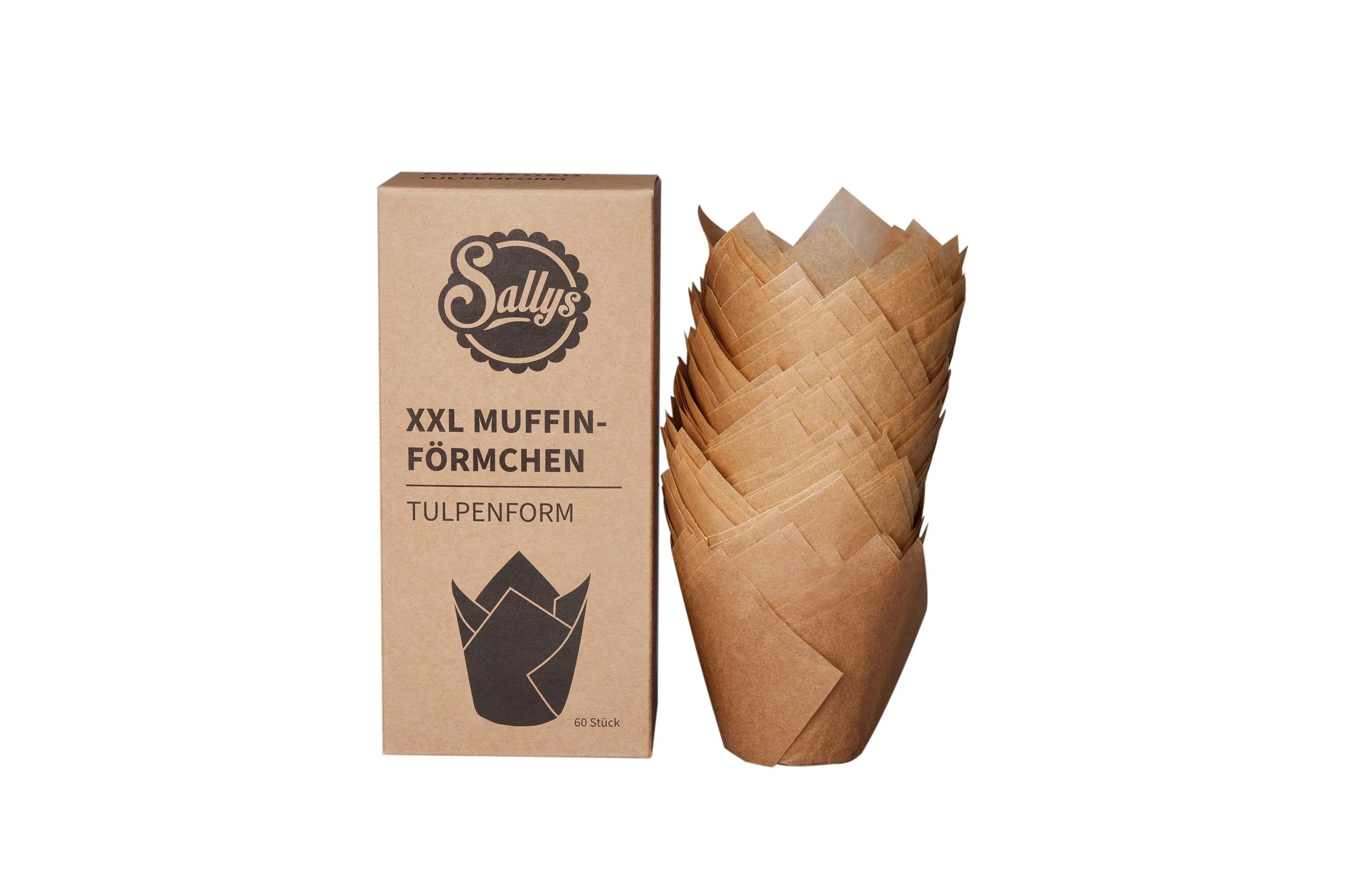 Muffinform Papier - Muffinförmchen Tulpenform, 60 Stück