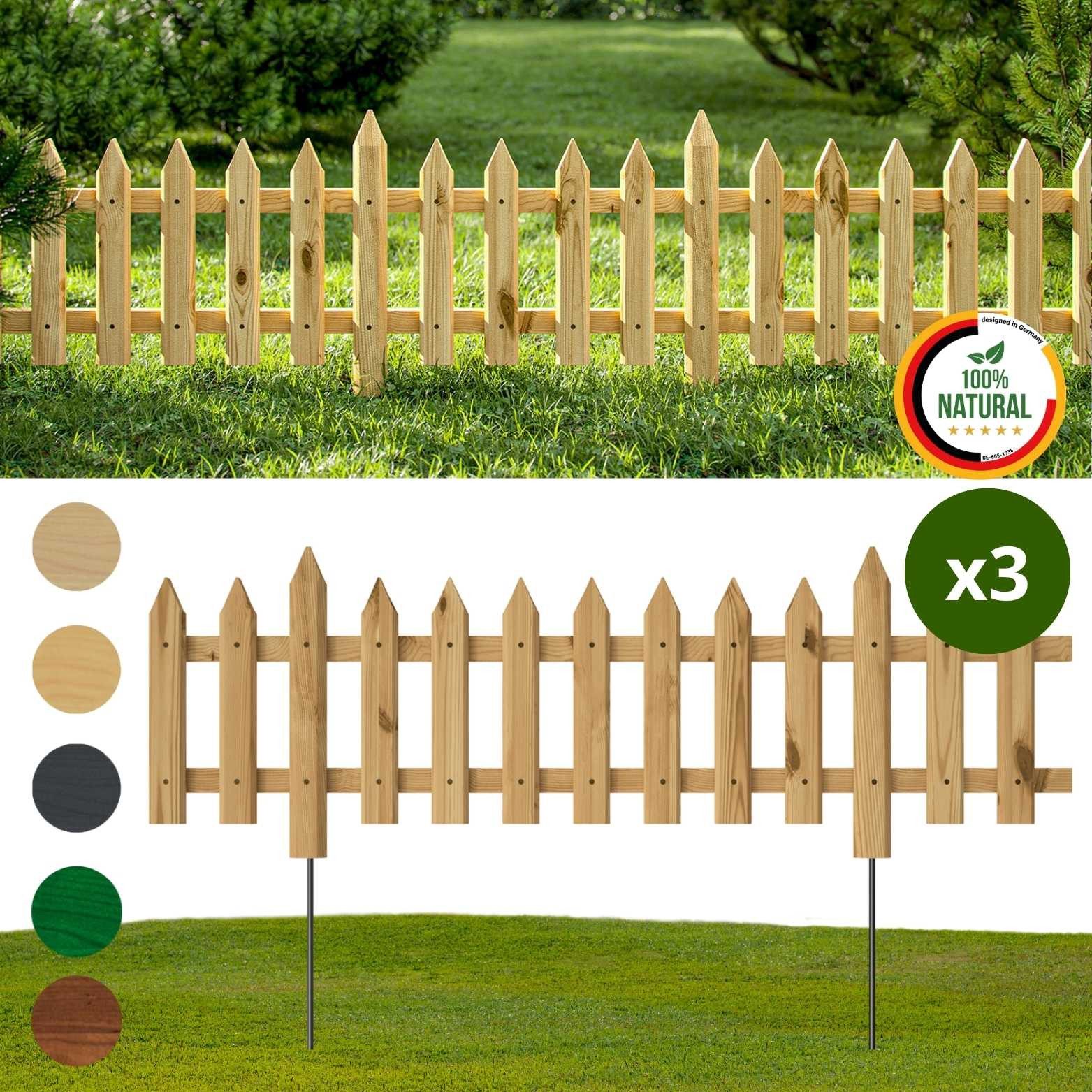 Floranica Staketenzaun Vorgartenzaun Steckzaun Gartenzaun Zierzaun günstig online kaufen