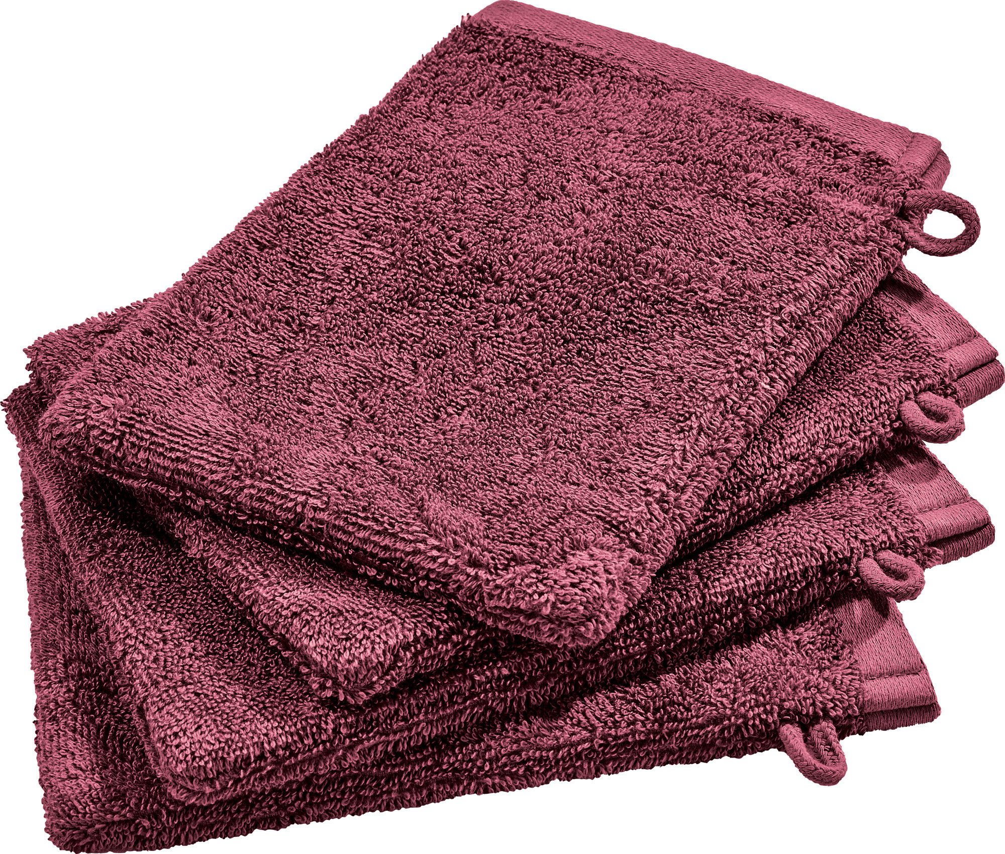 Erwin Müller Waschhandschuh Waschhandschuh "Sigmaringen" 4er-Pack, Frottier, Walk-Frottier Uni