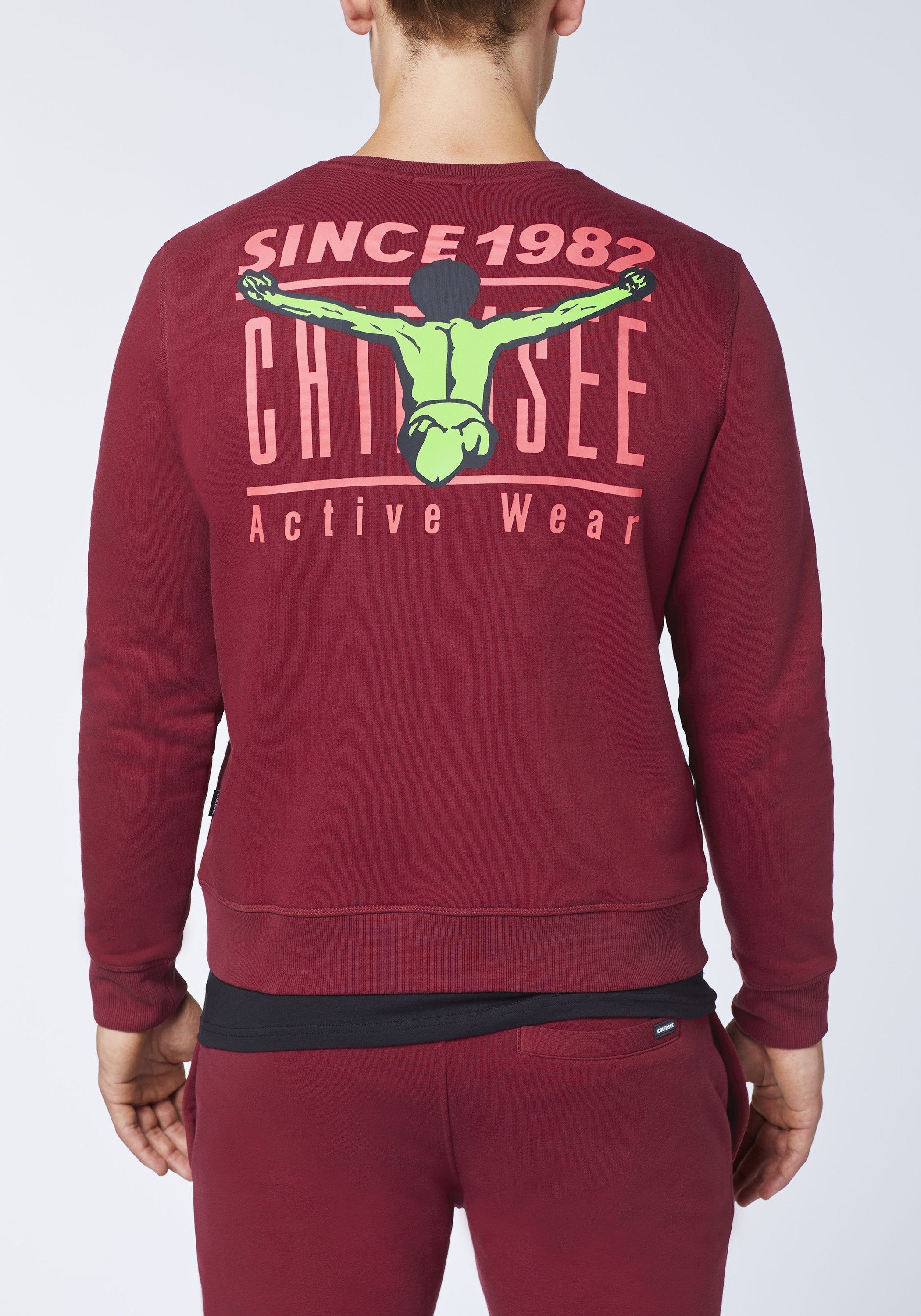 Sweatshirt 1 coolen Tibetan Sweatshirt Retro-Design Chiemsee 19-1934 im Red