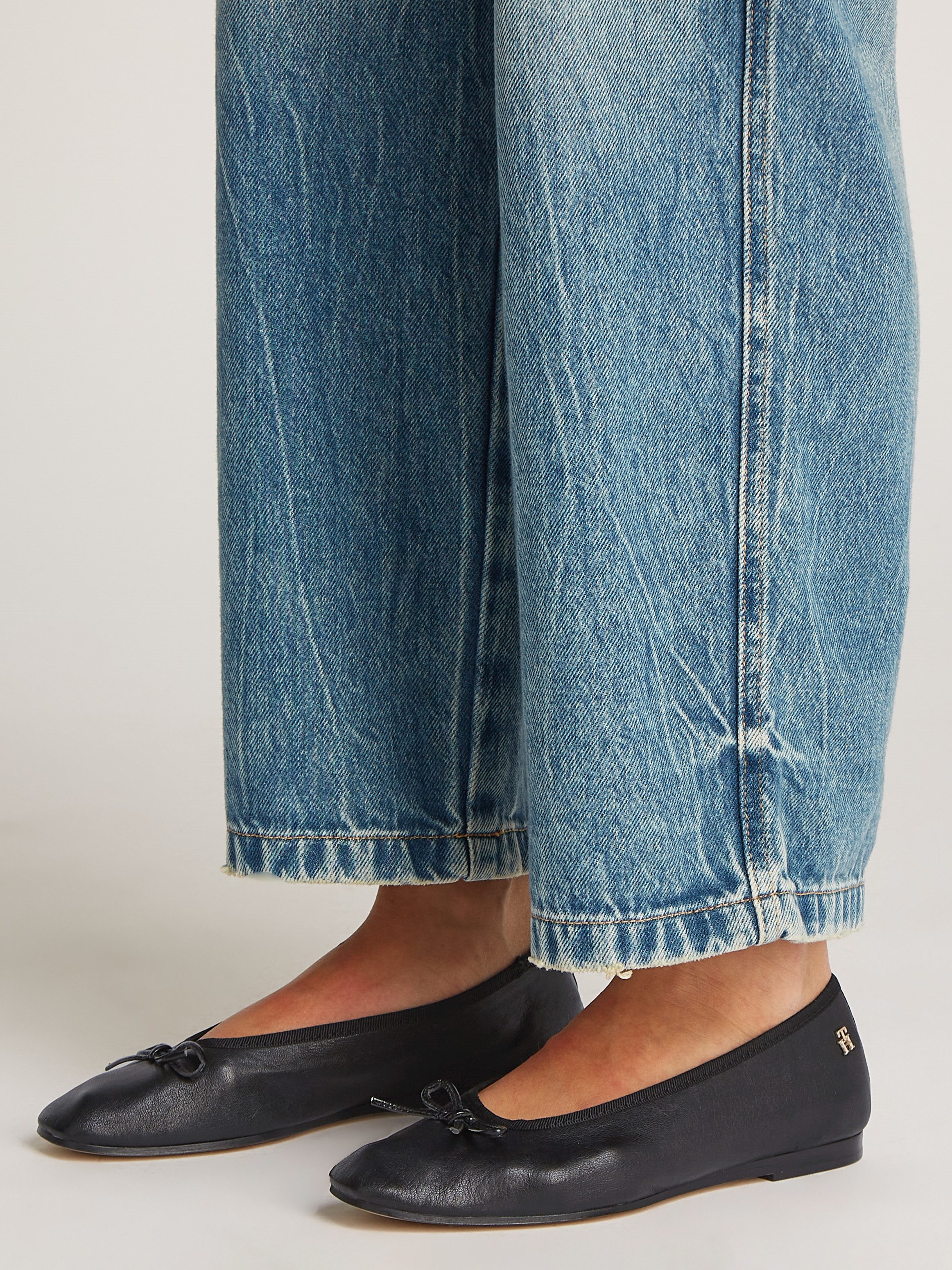 Tommy Hilfiger SOFT LEATHER BALLERINA BOW Ballerina, Businessschuh, Flats, günstig online kaufen