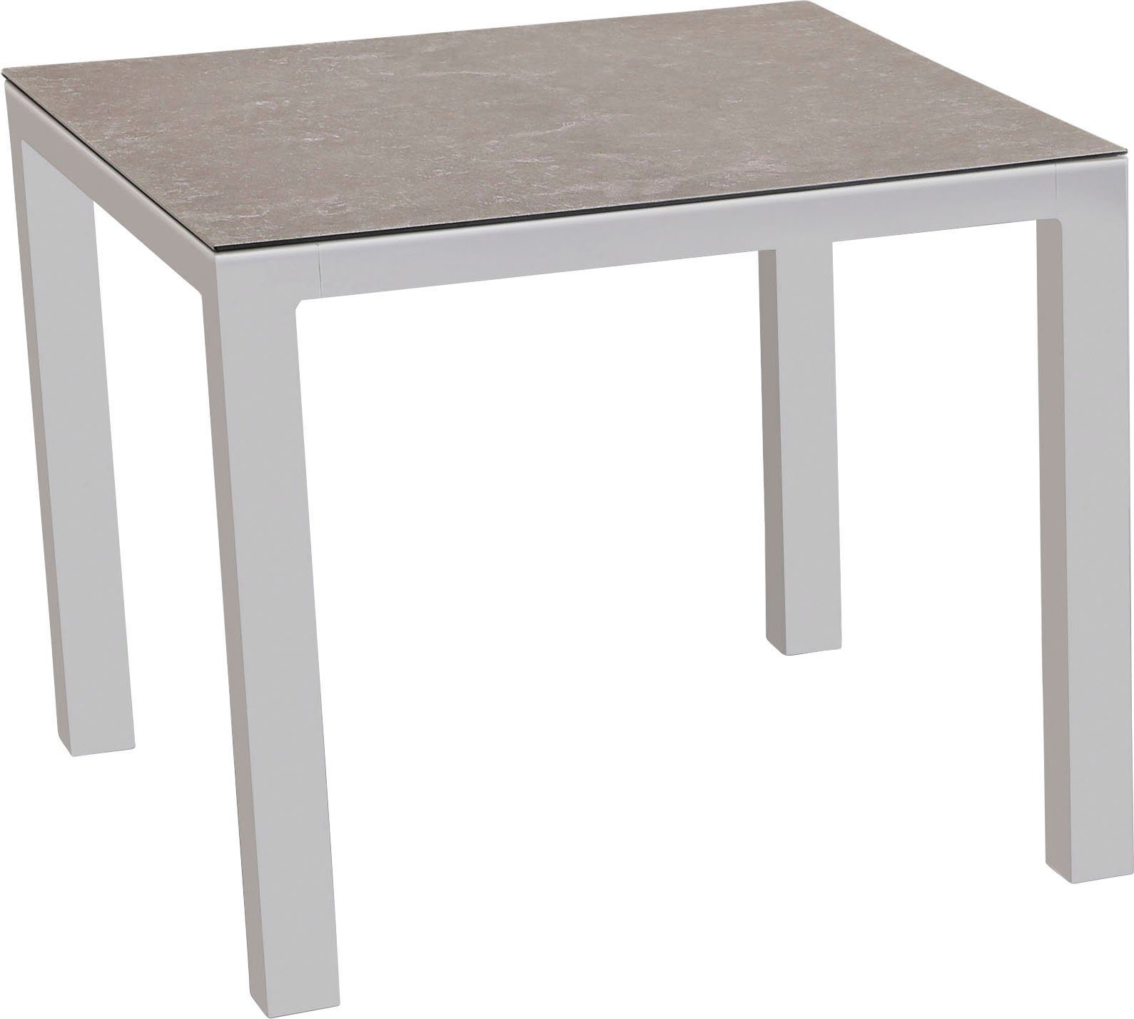 Best Gartentisch Houston, 90x90 cm, Aluminium Stark pulverbeschichtetem Tischgestell dimensioniertes aus