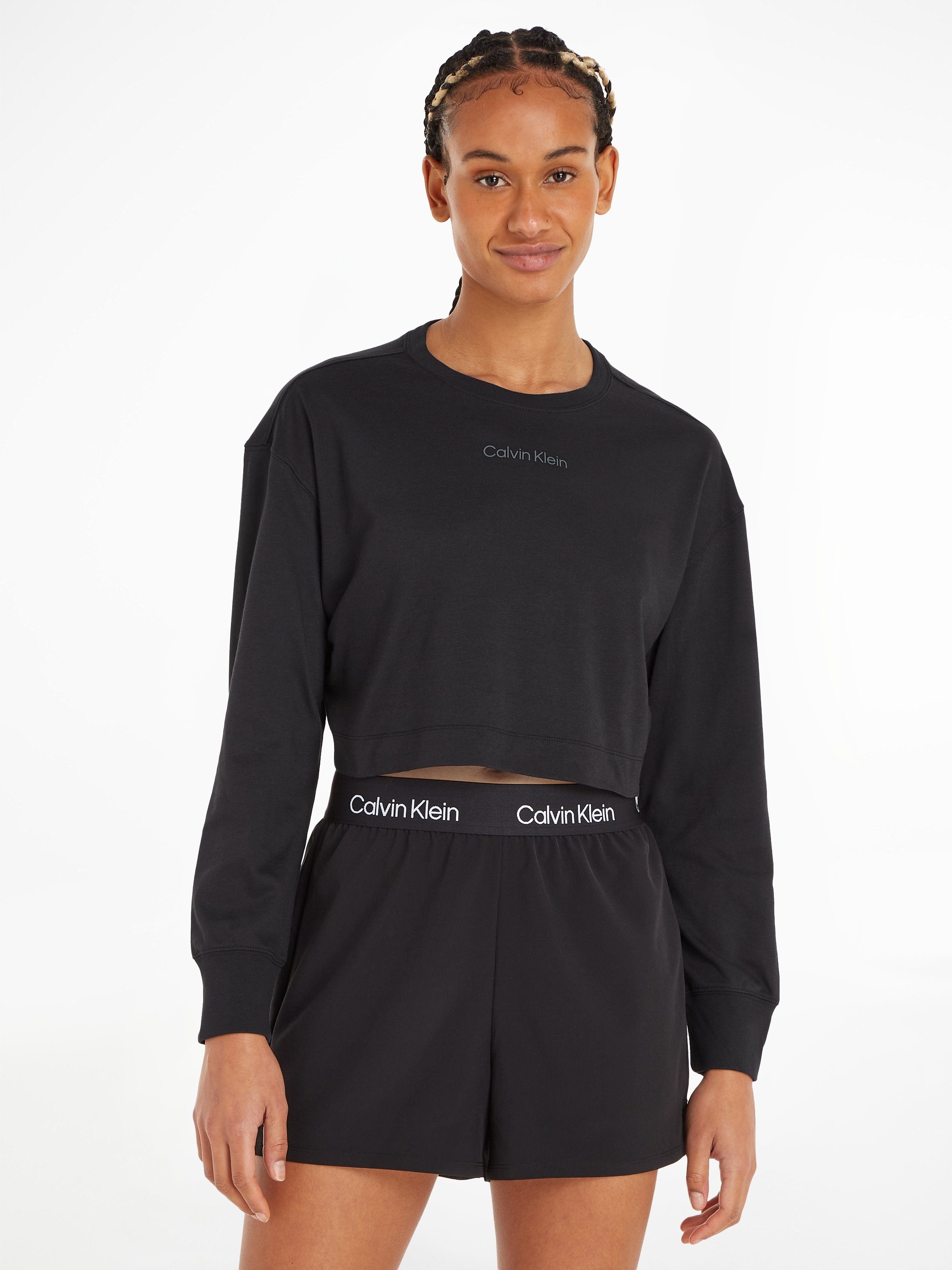 Calvin Klein Sport Langarmshirt PW - LS Top (Cropped) mit Rundhalsausschnitt | Rundhalsshirts