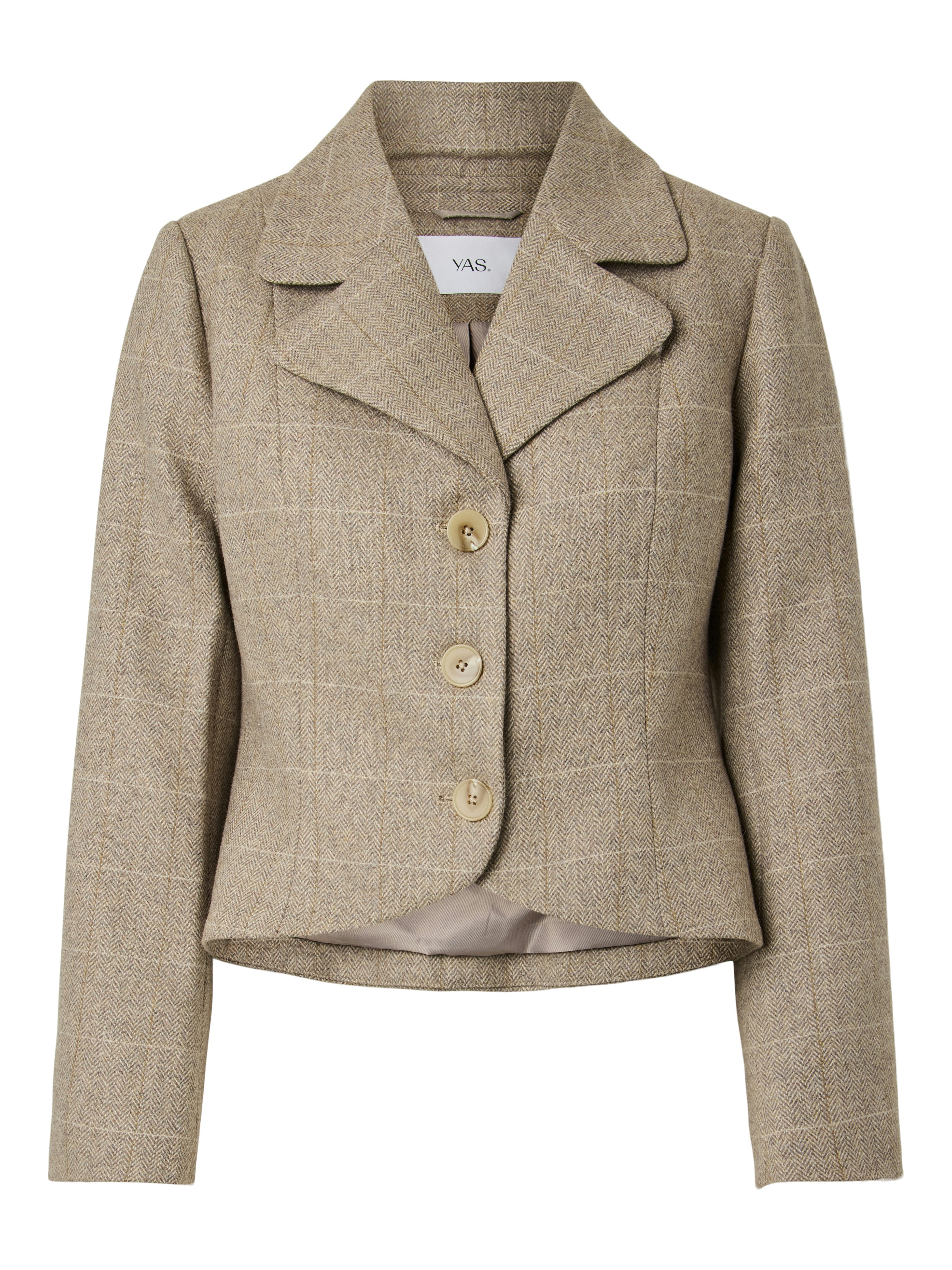 Y.A.S Kurzjacke YASTHELA LS WOOL BLEND SHORT JACKET NOOS Materialmix mit Wolle – Bild 4 von 5