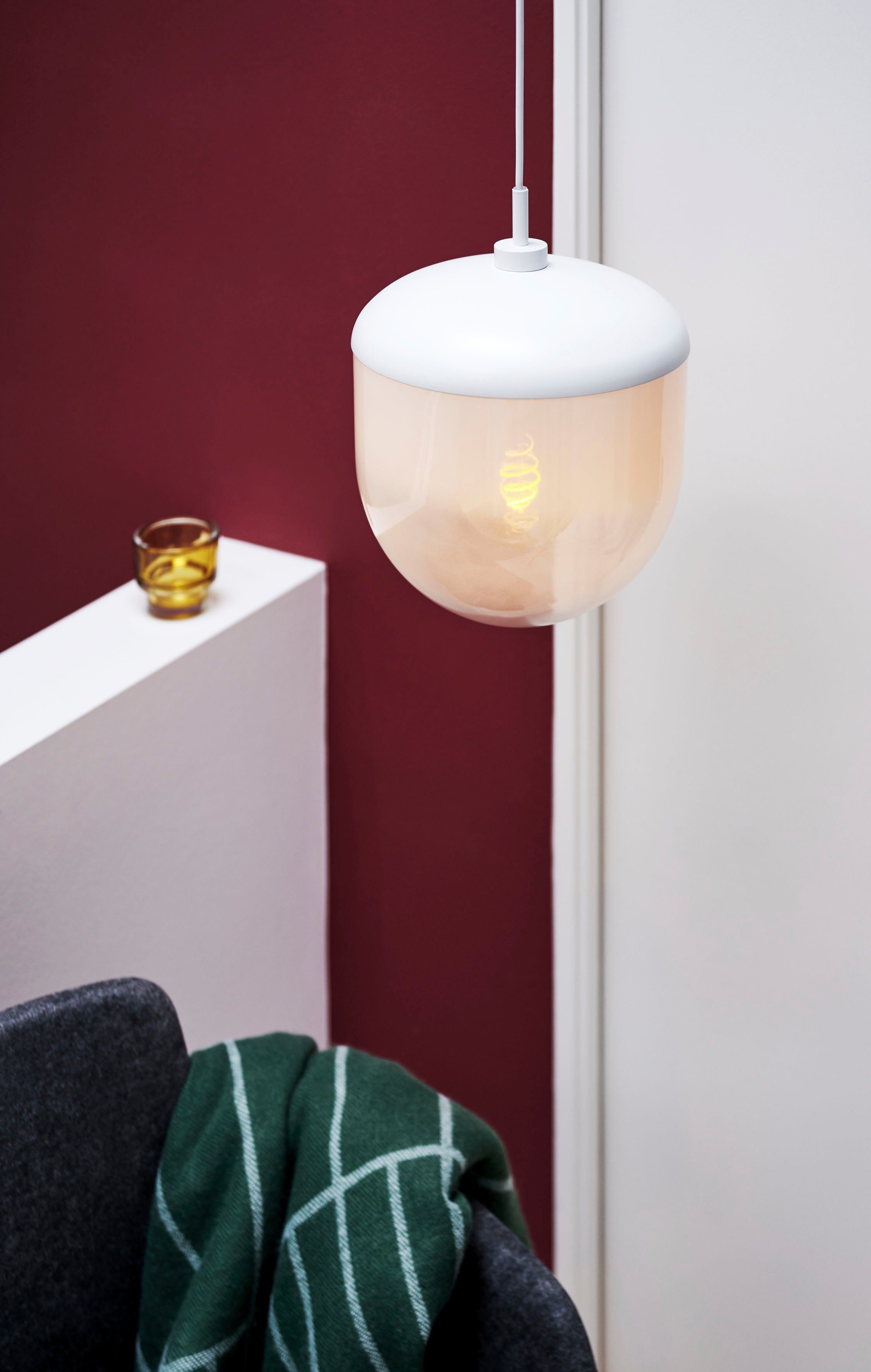 Farbverlauf, mit Glas Diffusor MAGIA, Nordlux Leuchtmittel, abnehmbarer Pendelleuchte mundgeblasenes ohne